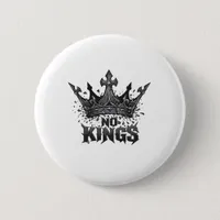 No Kings In America Minimal Clean Button