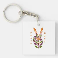 Cool Peace Sign  Keychain