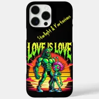 Cosmic Romance Between Alien Figures iPhone 16 Pro Max Case