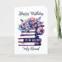 Happy Birthday for a Book Lover Card