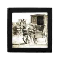 Horse and Buggy Sepia Gift Box