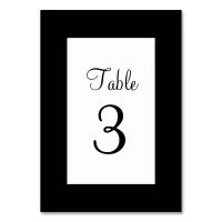 Black and White Table Number