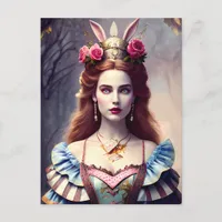 Alice the Rabbit Queen Postcard