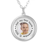 Lost First Tooth Kid's Congratulation Milestone Silver Plated Necklace