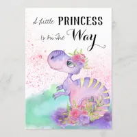 *~* Lavender Yellow Dragon Baby Girl Baby Shower Invitation