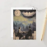 Surreal Couple on a Date Teeth in the Sky Postcard