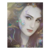 Beautiful Woman Faux Wrapped Canvas Print