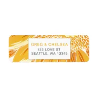 Modern SunFlower Wedding Label