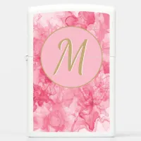 Oh So Girly Pretty Pink & White Marble Swirl Zippo Lighter