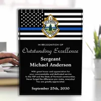 Police Officer Law Enforcement Department Logo Acr Acrylic Award