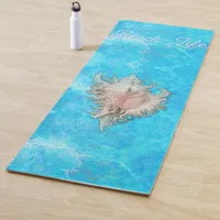 Conch Shell "Beach Life"  Yoga Mat