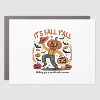 Funny Halloween Autumn Cute It’s Fall Y’all Pumpki Car Magnet