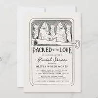 Packed with Love Sardine Tinned Fish Bridal Shower Invitation