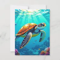 Keeping in Touch  | Sea Turtle Postcard