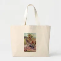 Gray Goose With All His Friends Large Tote Bag