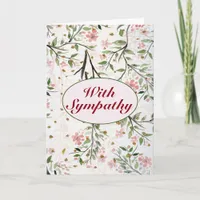 Japanese Cherry Blossoms Flowers with Sympathy Card