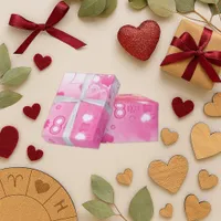 Vibrant Pink Heart Abstract Valentine Wrapping Paper