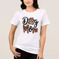 Dog Mom Leopard Paw Print Tee