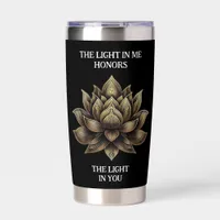 Elegant Golden Lotus Flower The Light in Me ... Insulated Tumbler