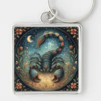 Scorpio Zodiac Astrology Sign Celestial Birthday Keychain