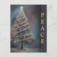 *~* AP44 Vintage Soft  Chalk ChristmasTree PHOTO  Holiday Postcard