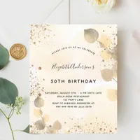 Budget birthday eucalyptus glitter golden fall