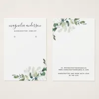 Chic Eucalyptus Earrings Jewelry Display Card