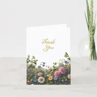 Enchanted Garden Countryside Floral Thank You Card