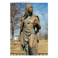 Statue in Muscatine, Iowa Park Blank Inside Card