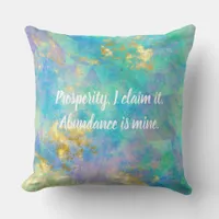 Prosperity Mantra With Customizable Text Throw Pillow