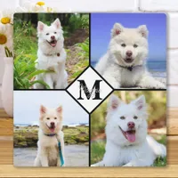 Custom Pet Dog Personalized Monogram Photo Collage Plaque