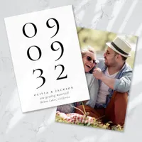 Simple Typography Photo Wedding Save The Date