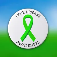 Lyme Disease Awareness Ribbon Button