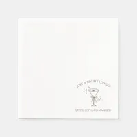 "Tini Bit Longer" Espresso Martini Bridal Shower Napkins