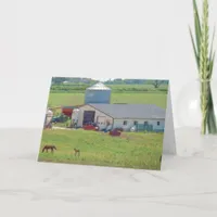 Horse Farm in Kalona, Iowa Card