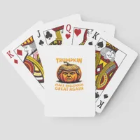 Halloween Trumpkin Make Halloween Great Again Poker Cards
