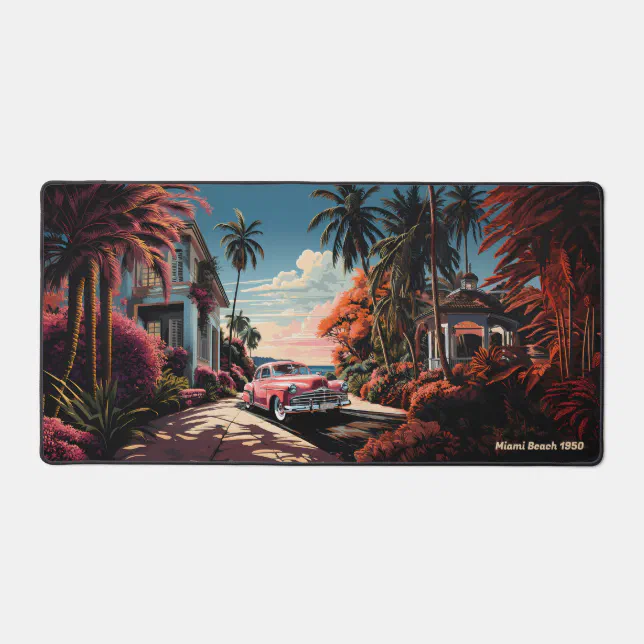 1950s Miami Beach garden villa Desk Mat