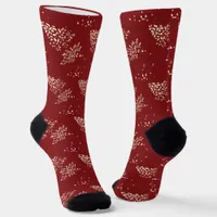 Red Christmas Pattern Socks