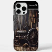 Rustic Tractor in a Barn iPhone 16 Pro Max Case