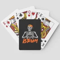Bruh Skeleton Hand Heart Halloween Costumes Men Cl Poker Cards