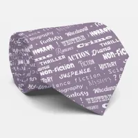 Author's Book Genre Neck Tie