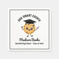 "One Smart Cookie" Cute Funny Graduation Dessert Napkins