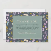 Sympathy Funeral Thank You Note | Wildflower Blue