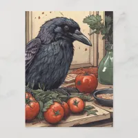 Crow in the Kitchen Postcard