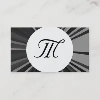 Customizable Black & White Monogram Business Cards