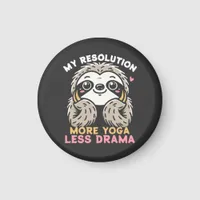 Sloth Yoga Magnet - More Yoga Less Drama