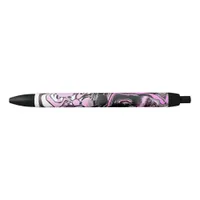 Pink and Black Marble Fluid Art Cells Modern    Pen