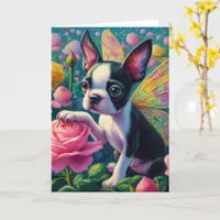 Sweet Dog Fairy Roses All Occasions Card