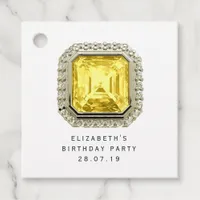 Citrine November Birthstone Favor Tags