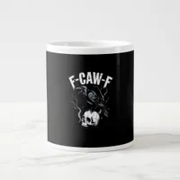 Crow F-Caw-F Funny Bird Skull Adult Humor Vintage  Giant Coffee Mug